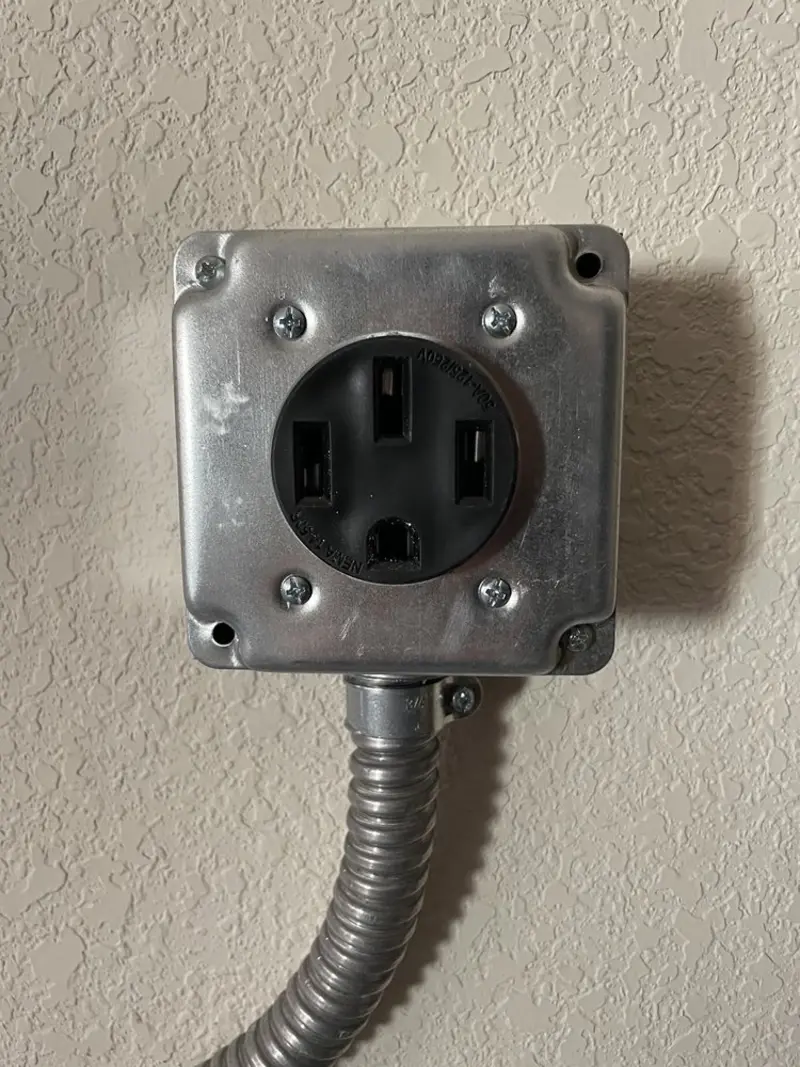 NEMA 14-50 outlet installed for Smart Home Electrical in Whiteman AFB